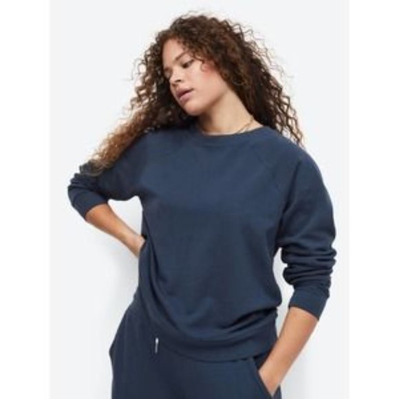 MATE the Label Sweaters - MATE the Label - Organic Terry Raglan Sweatshirt - MIDNIGHT / M